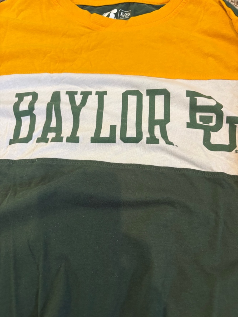 Baylor BU Colorblock Tee - Gold, White & Dark Green - X-Large - Picture 5 of 5